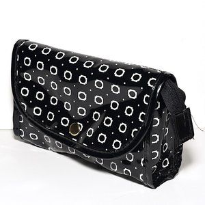 Unused Lancome Vtg Geometric-Pattern Cosmetic Bag